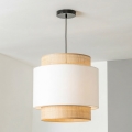 Brilagi - Hanglamp aan kabel CERIA 1xE27/40W/230V Ø 30 cm zwart/beige/wit