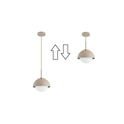 Brilagi - Hanglamp aan kabel COSMO 1xE27/60W/230V Ø 18 cm beige/goud