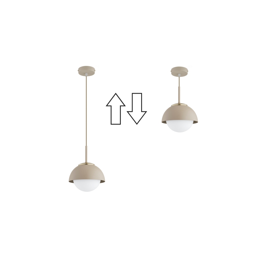 Brilagi - Hanglamp aan kabel COSMO 1xE27/60W/230V Ø 18 cm beige/goud