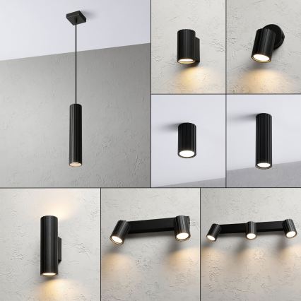 Brilagi - Hanglamp aan kabel CRISPINA 1xGU10/10W/230V zwart