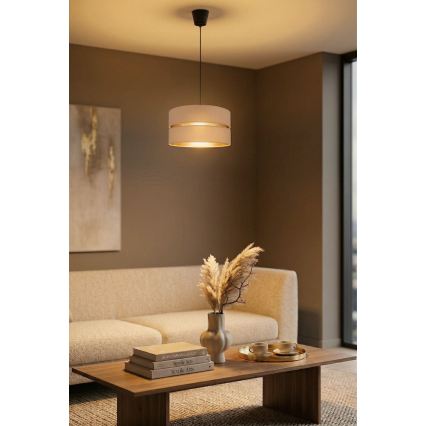 Brilagi - Hanglamp aan kabel DUO-DUO 1xE27/60W/230V Ø 40 cm beige/goud