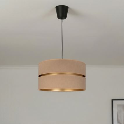 Brilagi - Hanglamp aan kabel DUO-DUO 1xE27/60W/230V Ø 40 cm beige/goud