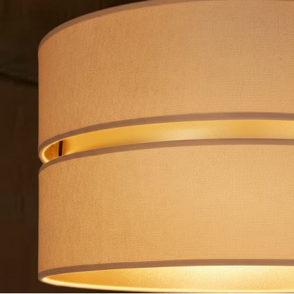 Brilagi - Hanglamp aan kabel DUO-DUO 1xE27/60W/230V Ø 40 cm beige/goud
