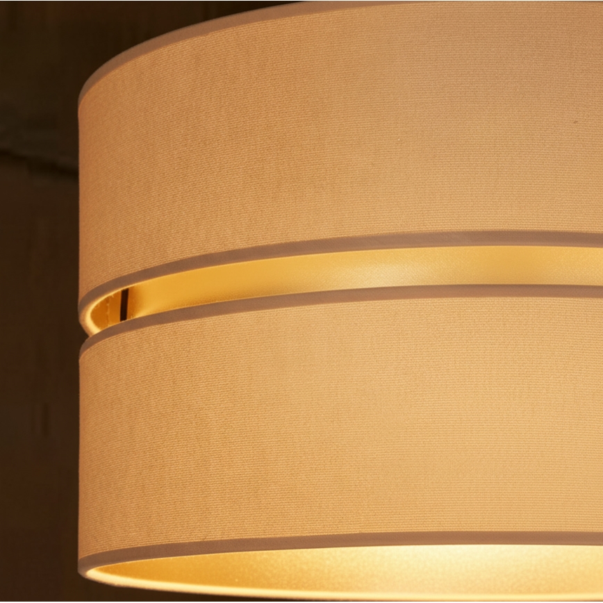Brilagi - Hanglamp aan kabel DUO-DUO 1xE27/60W/230V Ø 40 cm beige/goud