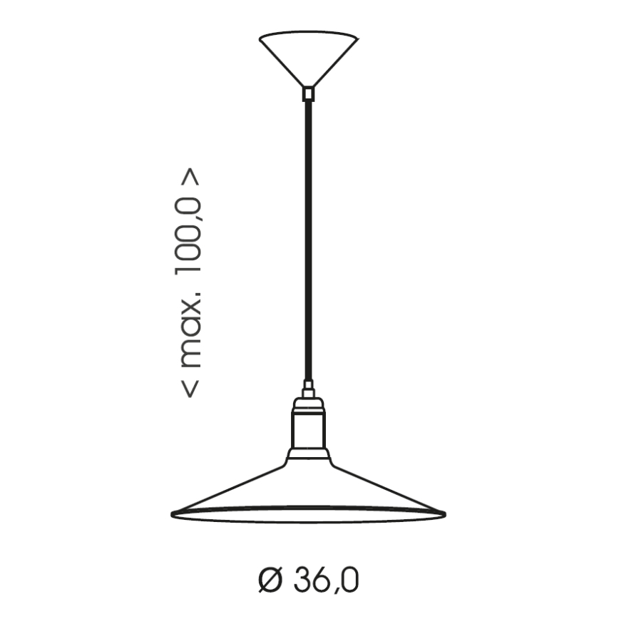 Brilagi - Hanglamp aan kabel FORGE 1xE27/60W/230V Ø 36 cm koper/patina