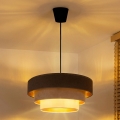 Brilagi - Hanglamp aan kabel LUNETA 1xE27/60W/230V Ø 40 cm bruin/beige/crème