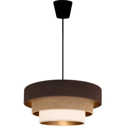 Brilagi - Hanglamp aan kabel LUNETA 1xE27/60W/230V Ø 40 cm bruin/beige/crème