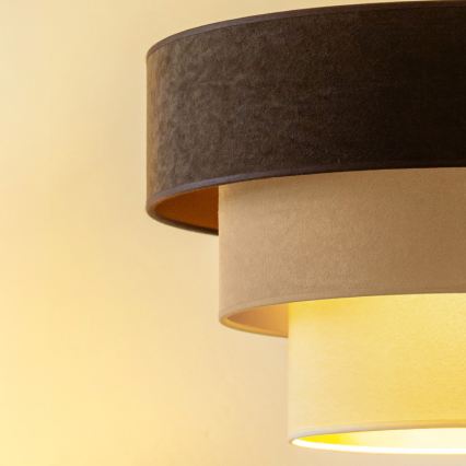 Brilagi - Hanglamp aan kabel LUNETA 1xE27/60W/230V Ø 40 cm bruin/beige/crème