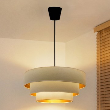 Brilagi - Hanglamp aan kabel LUNETA 1xE27/60W/230V Ø 40 cm crème/goud