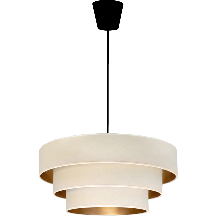 Brilagi - Hanglamp aan kabel LUNETA 1xE27/60W/230V Ø 40 cm crème/goud