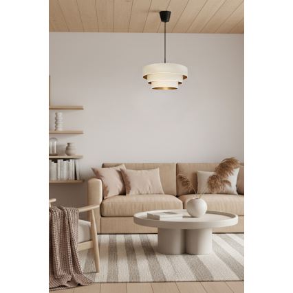 Brilagi - Hanglamp aan kabel LUNETA 1xE27/60W/230V Ø 40 cm crème/goud