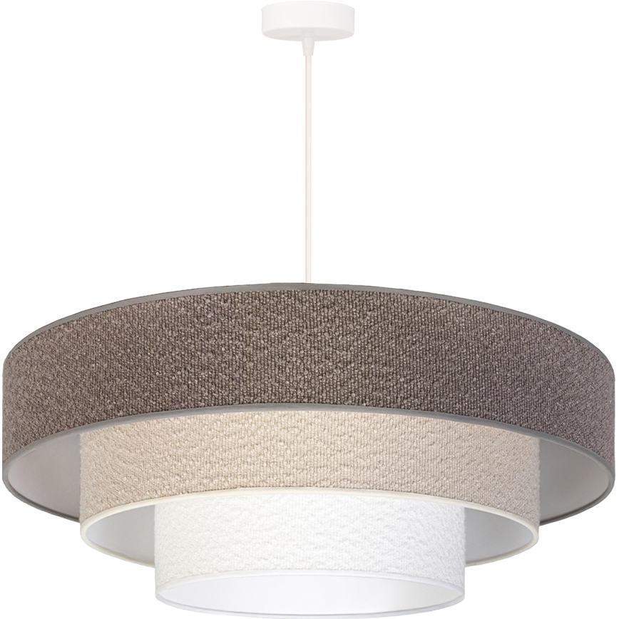 Brilagi - Hanglamp aan kabel LUNETA 3xE27/60W/230V pr. 80 cm grijs/crème/wit