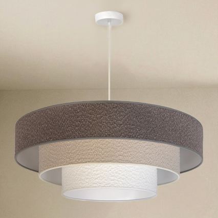 Brilagi - Hanglamp aan kabel LUNETA 3xE27/60W/230V pr. 80 cm grijs/crème/wit