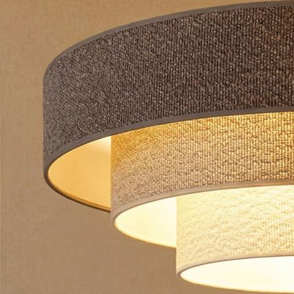 Brilagi - Hanglamp aan kabel LUNETA 3xE27/60W/230V pr. 80 cm grijs/crème/wit