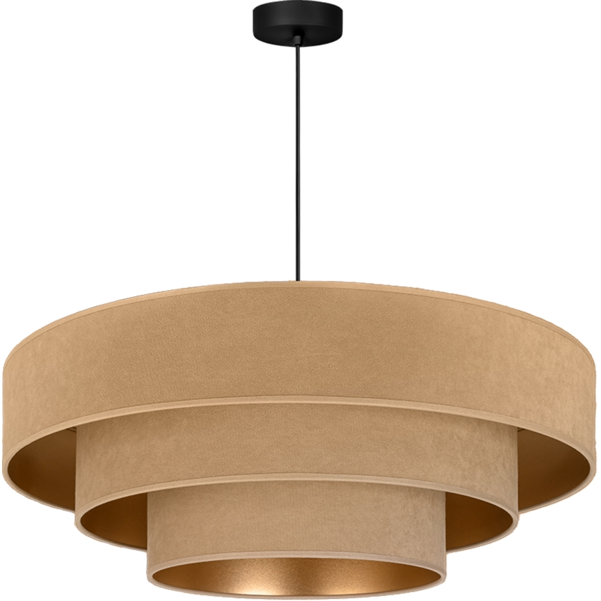 Brilagi - Hanglamp aan kabel LUNETA 3xE27/60W/230V Ø 80 cm beige/goud