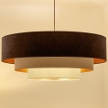 Brilagi - Hanglamp aan kabel LUNETA 3xE27/60W/230V Ø 80 cm bruin/beige/crème
