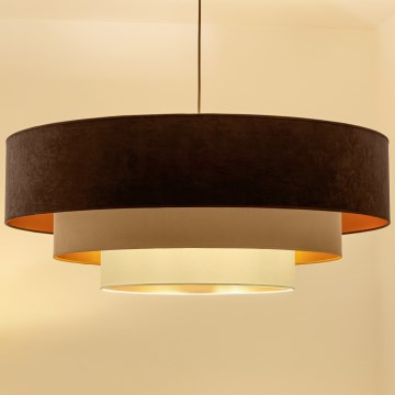 Brilagi - Hanglamp aan kabel LUNETA 3xE27/60W/230V Ø 80 cm bruin/beige/crème