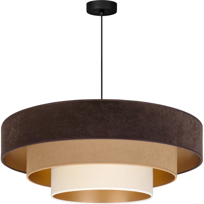 Brilagi - Hanglamp aan kabel LUNETA 3xE27/60W/230V Ø 80 cm bruin/beige/crème