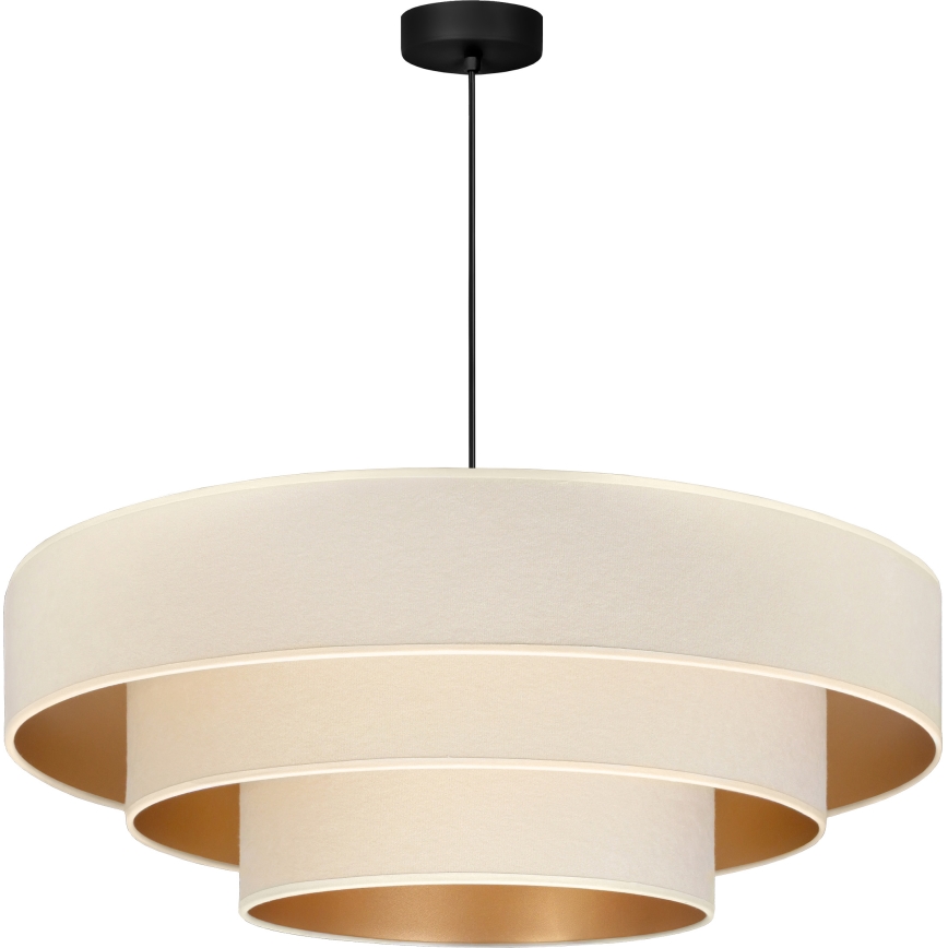 Brilagi - Hanglamp aan kabel LUNETA 3xE27/60W/230V Ø 80 cm crème/goudkleurig