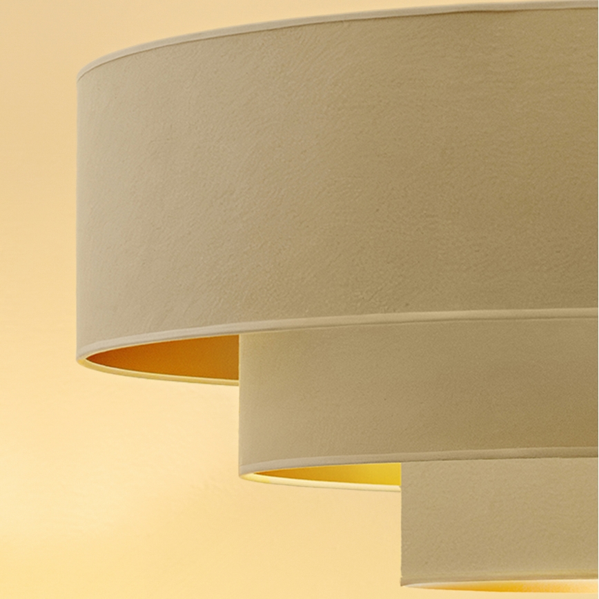 Brilagi - Hanglamp aan kabel LUNETA 3xE27/60W/230V Ø 80 cm crème/goudkleurig