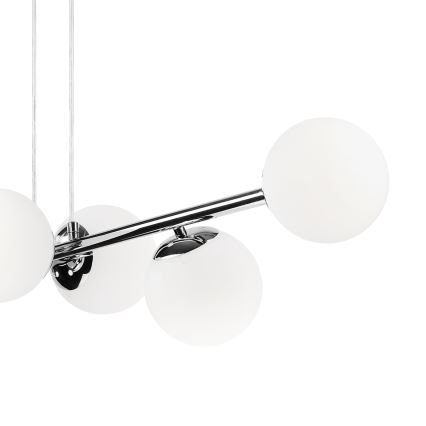 Brilagi - Hanglamp aan kabel MALONY 6xE14/20W/230V glanzend chroom