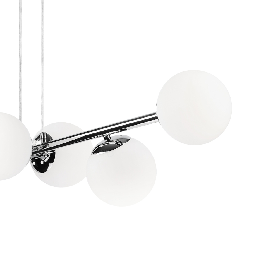 Brilagi - Hanglamp aan kabel MALONY 6xE14/20W/230V glanzend chroom