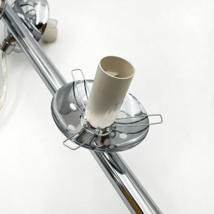 Brilagi - Hanglamp aan kabel MALONY 6xE14/20W/230V glanzend chroom