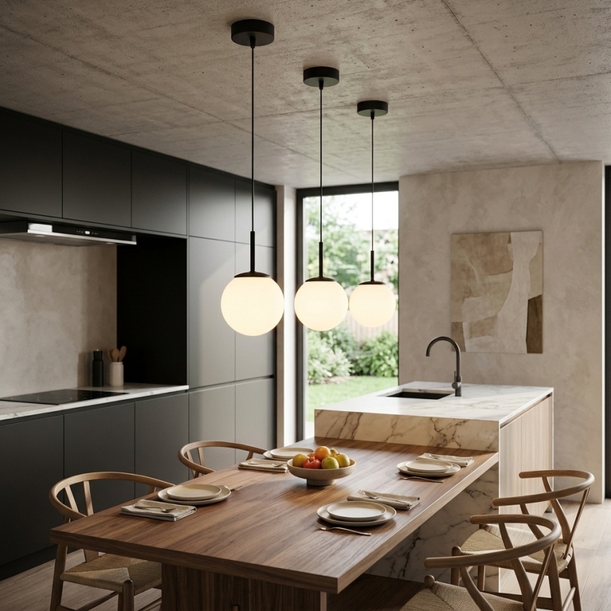Brilagi - Hanglamp aan kabel MILO 1xE27/60W/230V zwart