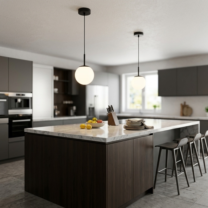 Brilagi - Hanglamp aan kabel MILO 1xE27/60W/230V zwart