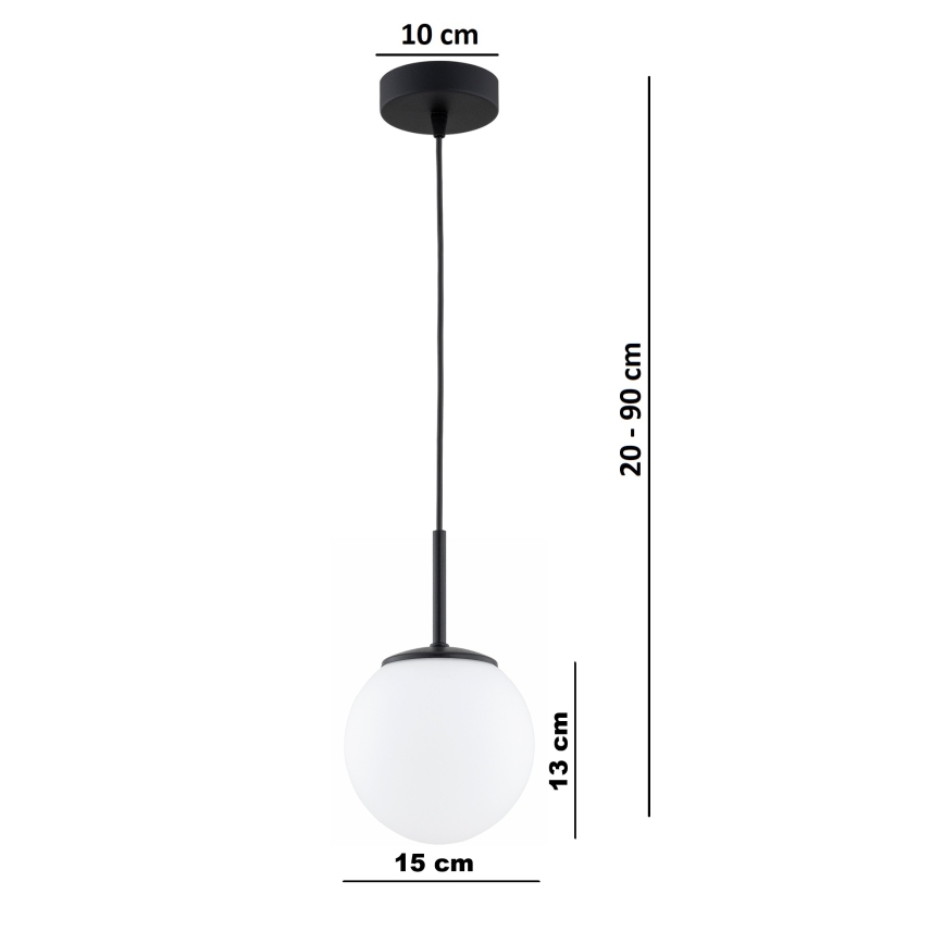 Brilagi - Hanglamp aan kabel MILO 1xE27/60W/230V zwart