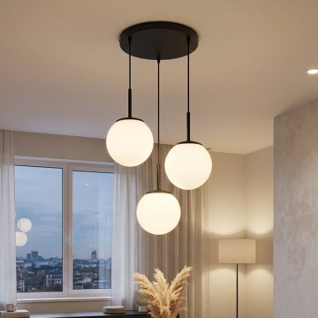 Brilagi - Hanglamp aan kabel MILO 3xE27/60W/230V zwart