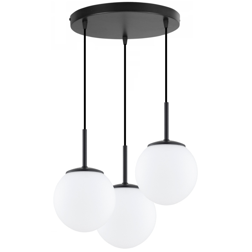 Brilagi - Hanglamp aan kabel MILO 3xE27/60W/230V zwart