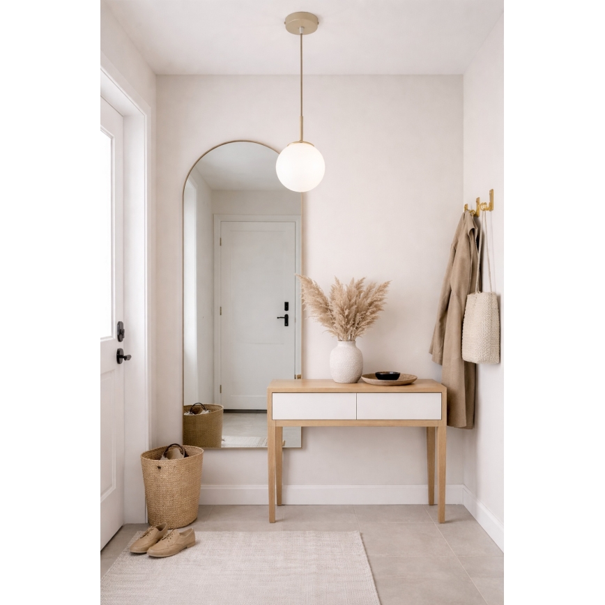 Brilagi - Hanglamp aan kabel MILO ECRU 1xE27/60W/230V beige/goud