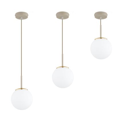 Brilagi - Hanglamp aan kabel MILO ECRU 1xE27/60W/230V beige/goud