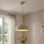 Brilagi - Hanglamp aan kabel MOON 1xE27/60W/230V Ø 30 cm beige/goud