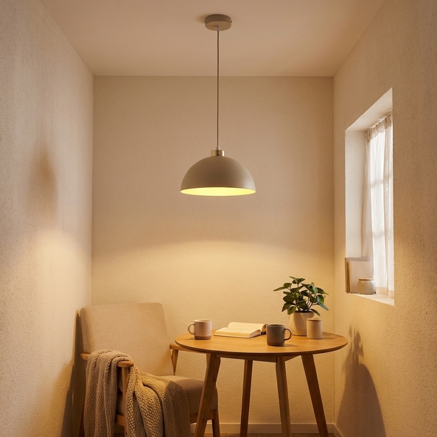 Brilagi - Hanglamp aan kabel MOON 1xE27/60W/230V Ø 30 cm beige/goud