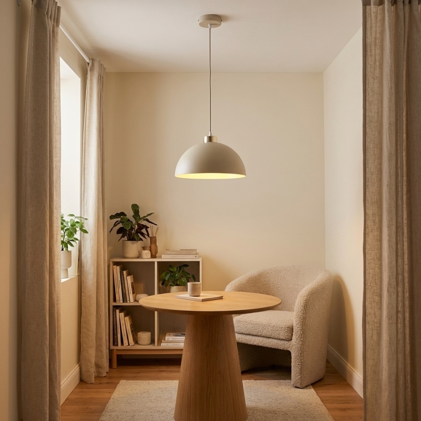 Brilagi - Hanglamp aan kabel MOON 1xE27/60W/230V Ø 30 cm beige/goud