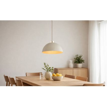 Brilagi - Hanglamp aan kabel MOON 1xE27/60W/230V Ø 30 cm beige/goud