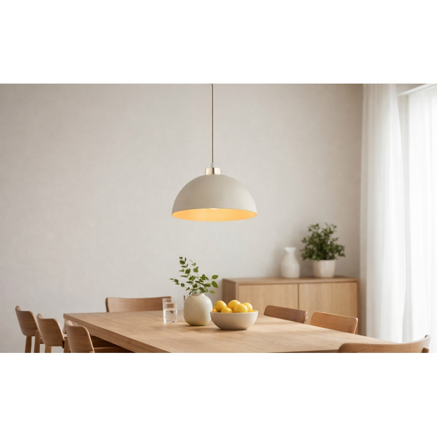 Brilagi - Hanglamp aan kabel MOON 1xE27/60W/230V Ø 30 cm beige/goud