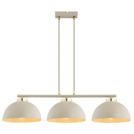 Brilagi - Hanglamp aan kabel MOON 3xE27/60W/230V beige/goud