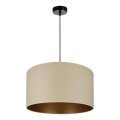 Brilagi - Hanglamp aan kabel OREGON ROLLER VEGE 1xE27/15W/230V Ø 45 cm beige