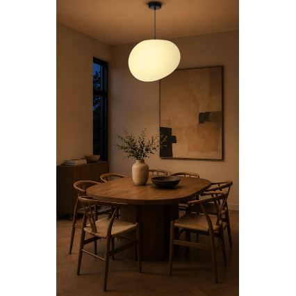 BRILAGI - Hanglamp aan kabel PEBBLES 1xE27/40W/230V Ø 40 cm zwart