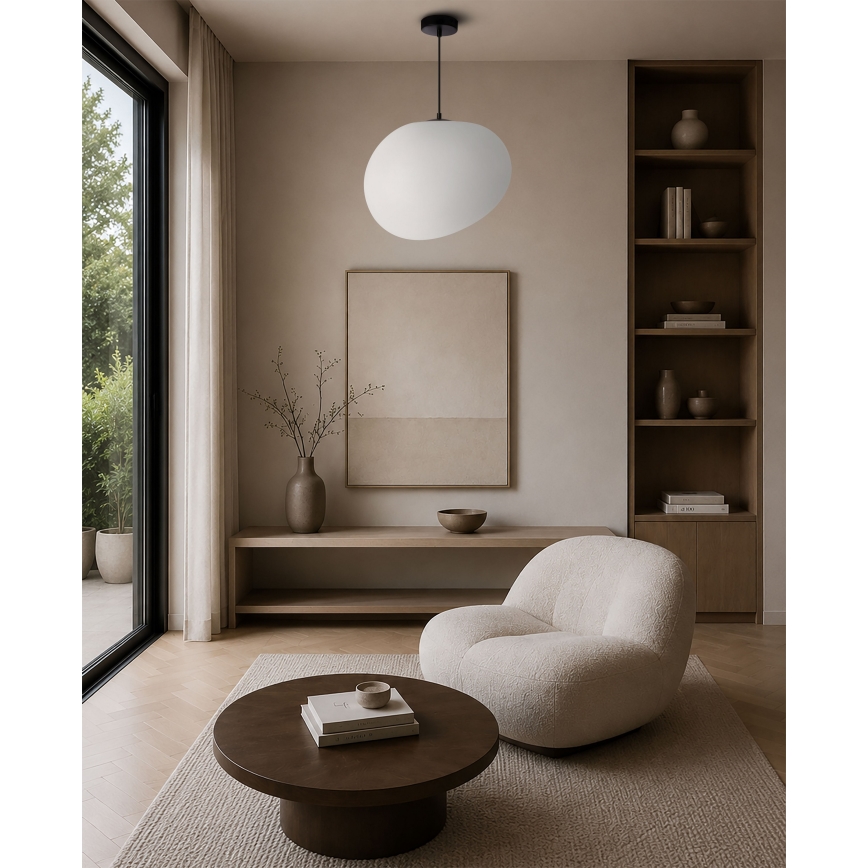 BRILAGI - Hanglamp aan kabel PEBBLES 1xE27/40W/230V Ø 40 cm zwart