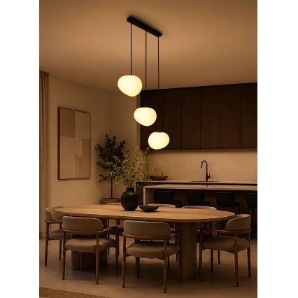 BRILAGI - Hanglamp aan kabel PEBBLES 3xE27/40W/230V zwart