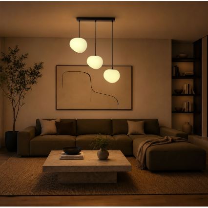 BRILAGI - Hanglamp aan kabel PEBBLES 3xE27/40W/230V zwart