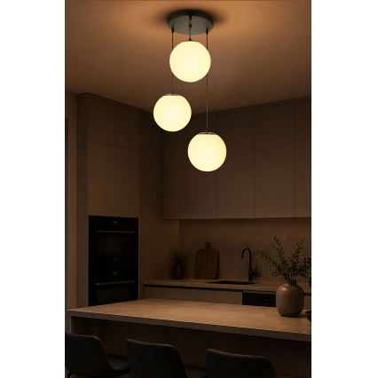 BRILAGI - Hanglamp aan kabel POLOS 3xE27/40W/230V Ø 42 cm zwart