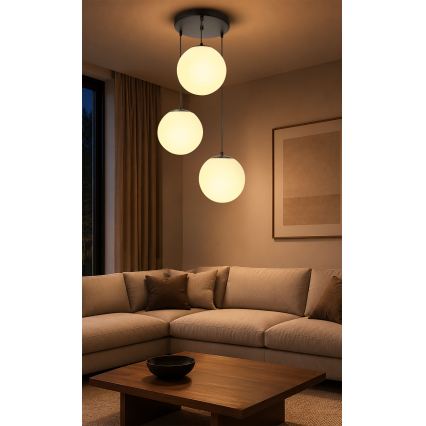 BRILAGI - Hanglamp aan kabel POLOS 3xE27/40W/230V Ø 42 cm zwart