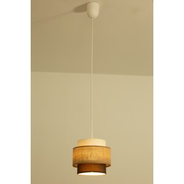 Brilagi - Hanglamp aan kabel RESNA 1xE27/60W/230V Ø 20 cm beige/zwart