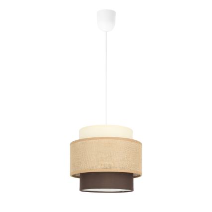 Brilagi - Hanglamp aan kabel RESNA 1xE27/60W/230V Ø 20 cm beige/zwart