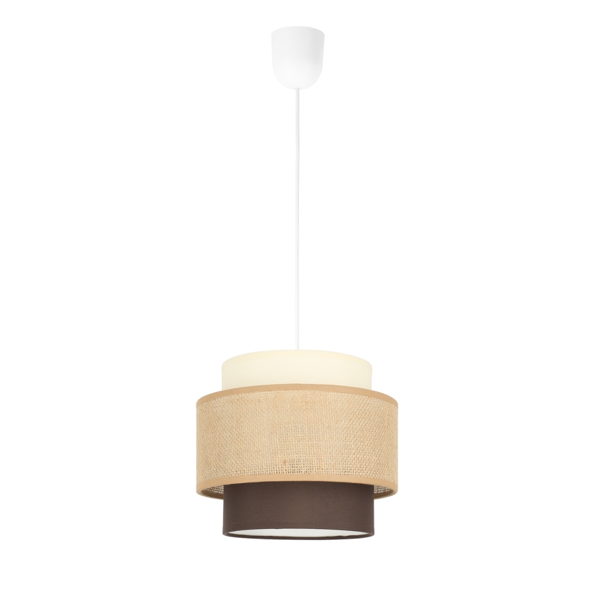 Brilagi - Hanglamp aan kabel RESNA 1xE27/60W/230V Ø 20 cm beige/zwart